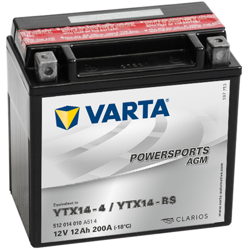 POWERSPORTS AGM YTX14-BS 12V12Ah 200A AKÜ