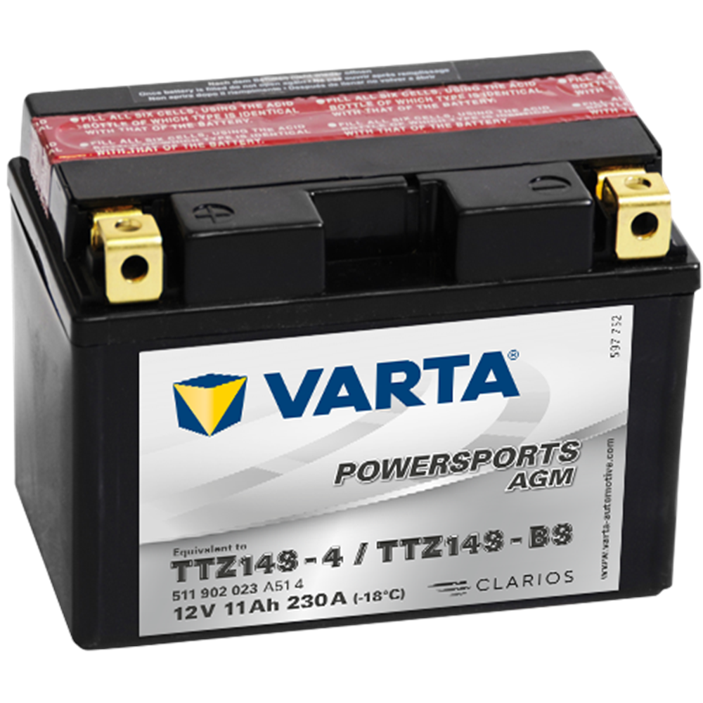 POWERSPORTS AGM TZ14S-4 TZ14S-BS 12V11Ah 230A AKÜ