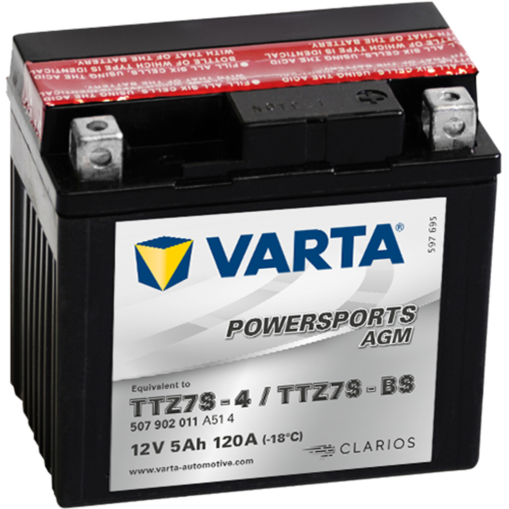 POWERSPORTS AGM TZ7S-4 TZ7S-BS 12V5Ah 120A AKÜ