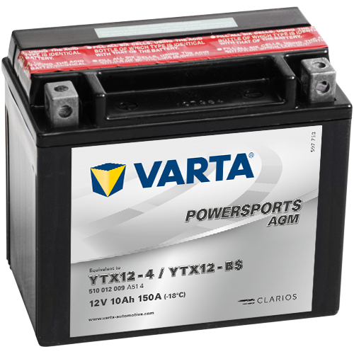 POWERSPORTS AGM TX12-4 TX12-BS 12V10Ah 150A AKÜ