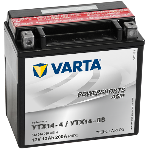 POWERSPORTS AGM YTX14-BS 12V12Ah 200A AKÜ