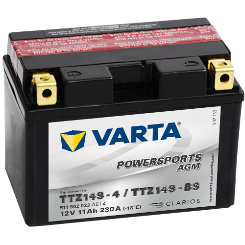 POWERSPORTS AGM TZ14S-4 TZ14S-BS 12V11Ah 230A AKÜ
